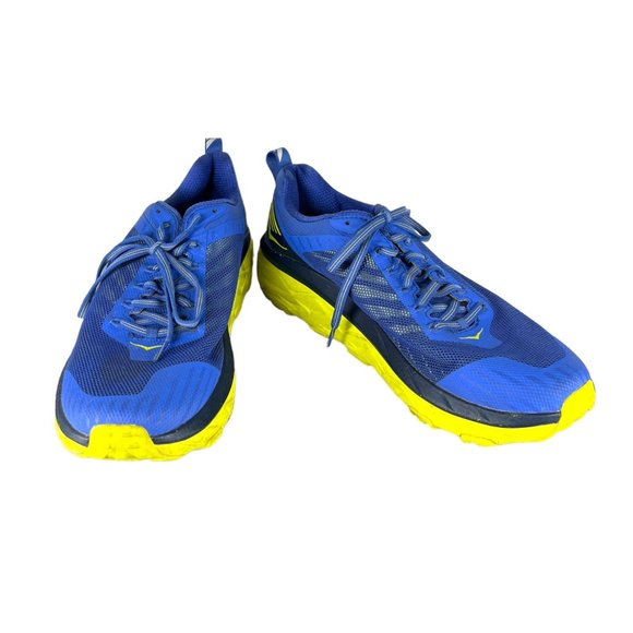 Hoka Shoes Hoka One M Challenger Atr 5 Blue Yellow Lace Up Athletic